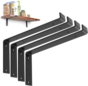 5mm Thick Heavy Duty Zinc Plated Powder Coated Silver Certified Single-Side Hardware Supports Metal Cast Iron L Brackets