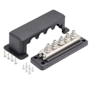 600A Heavy Duty 4way 5 Way 8way Pure Copper Screw Connection Nylon Plastic Base M10 Studs Power Ground Block Terminal