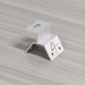 6063-T5 Aluminum Alloy Anodized Surface T-shaped Clamp PV Mounting Fixture Solar Photovoltaic Bracket Accessories