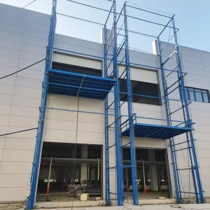 660lb-2200lb Cargo Lift for Villa 26ft-50ft Freight Elevator Hydraulic Vertical Goods Lift for Warehouse Mezzanine