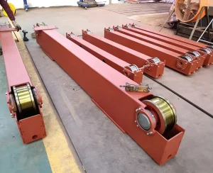 7.5ton 2.4m European Style Crane End Beam with Gear for Single Girder Bridge Crane