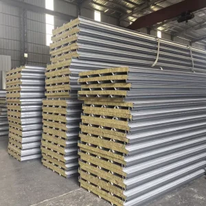 75mm 100mm A1 Fire Rated Insulated Wall Color Steel Sandwich Panel for Modular Building Prefabricated House
