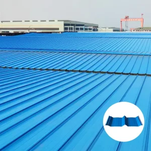 760 Color Steel Profiled Sheet Roof Rainproof Sunshade Board Canopy Board Steel Structure Factory Building Thickened Tile Iron