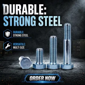 8.8 Blue White Zinc Plated Anti Rust Anti Loose Full Sizes Fast Bulk Shipment DIN931/DIN933 Hex Head Bolt