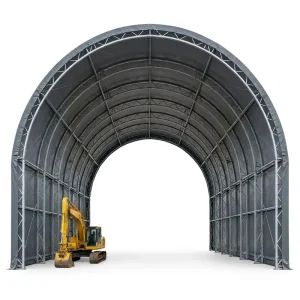 8m Fabric Building Eave Storage Structure Shelter Warehouse Tent Certified Pvc Galvanized Membrane Load Hall No Galvanized Steel