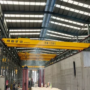 9 Ton Thickened Beam LH Type Double Girder Bridge Crane for Industrial Material Turnover