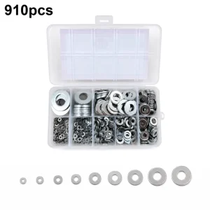 910PCS Stainless Steel Washer Flat Pad Galvanized Zinc Stainless Steel Flat Washer