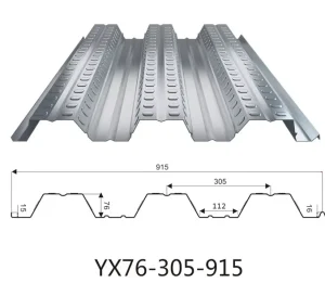 915 Floor Metal Decking Sheet Galvanized Corrugated Steel Deck for Steel Structure Building