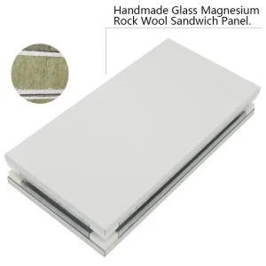 A Grade Industrial Fireproof Magnesium Oxide Rock Wool Sandwich Panel Customizable Size for Food Factory Electronics Workshop