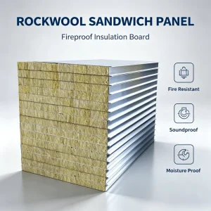 A1 Fireproof House Prefabricated Color Coated Sandwich Panels for Industrial Warehouse Wall Roof Room