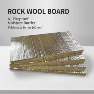 A1 Non combustible Rock Wool Board With Aluminum Foil Thermal Insulation Soundproof Board For Wall Roof Fireproof Moisture