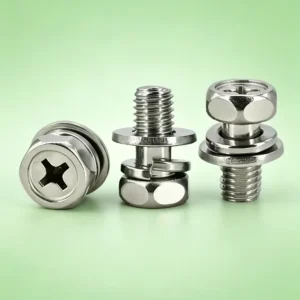 A2 304 Stainless Steel Hex Head Cross Recessed Combination Screw 3 in 1 Screws for Equipment Installation Fastening
