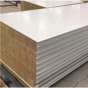 A2 Fire Rated Rock Wool Sandwich Panel with Polyurethane Edge Seal Thermal Insulation Wall & Roof Panels