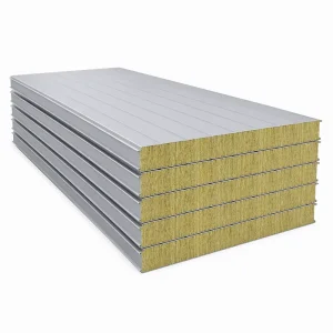 A2 Grade Fireproof Rock Wool Sandwich Panel Metal for Industrial Wall Roof Insulation Eco Friendly Non combustible Building