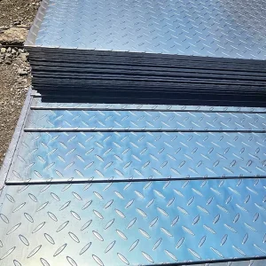 A36 Grade Hot Rolled diamond Embossed Anti slip Surface Carbon Steel Plate for Walkway