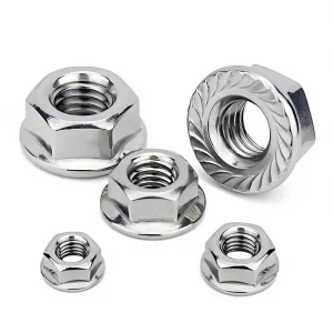 A4 80 Stainless Steel Hex Flange Nut 316 Corrosion Resistant Anti rust Lock Nut for Marine & Chemical Industry
