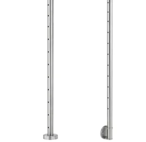 AISI304 316 Stainless Steel Round Railing Post Blank Pre drilled Handrail Post with Different Anchor Base