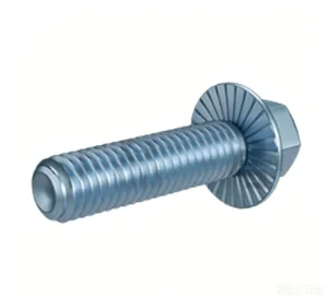 ANSI/ASME B18.2.1 1/4*3/4 Hex Flange Bolt 10B21 Carbon Steel US-made Level 5 Zinc Finish with Tooth Non-slip Car Fastening