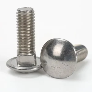 ANSI ASME B18.5 304 Stainless Steel Carriage Bolt Round Head Square Neck Bolt for Wood Construction and Fencing