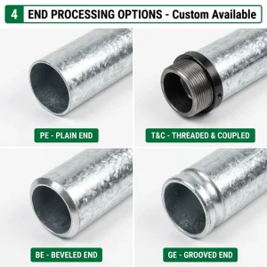 API 5L PSL1 X42 Galvanized Straight Seam Round Steel Pipe ERW Welded Tube EMT for Oil and Gas Transmission