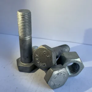 ASTM A325M Hex Head Bolt M27*100mm Galvanized Steel Fasteners HDG Dacromet