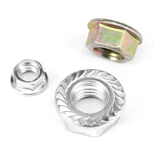 ASTM DIN Standard Zinc Plated Stainless Steel Carbon Steel Grade 5 8 3 8 16 Flange Nut M10 Hexagon Flange Lock Nut Serrated JR
