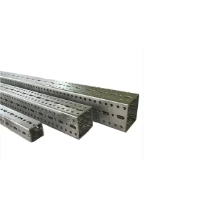 ASTM Standard Heavy Duty Load Bearing Frames Strut Square Channel Slotted Post with Cutting Service for Building Construction