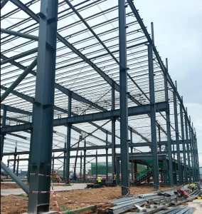 ASTM Standard High Clearance Heavy Duty Structural Steel Beams and Column for Aircraft Hangar Workshop Project