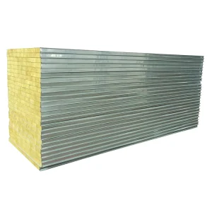 Acoustic Rock Wool Sandwich Panels Contemporary Metal Fireproof Grade Villa Roof Soundproof Wall Board Warehouse Garden Outdoor