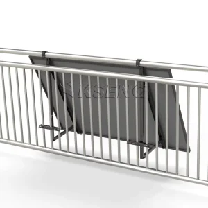 Adjustable 20-35 Angle Balcony Solar Panel Support Brackets Anodized Black Lightweight 20 25 Service Life 60m/s
