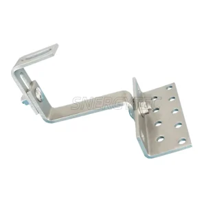 Adjustable Angle SUS304 Steel Solar Panel Mounting Bracket with Roof Hooks for Rooftop Framed PV Systems