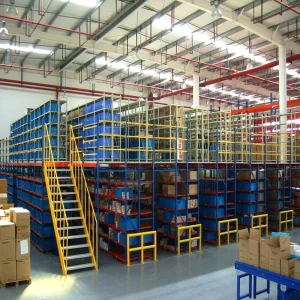 Adjustable Heavy Duty Steel Mezzanine Floor Rack with Corrosion Protection and Powder Coating Finish
