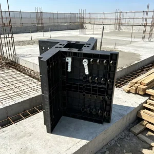 Adjustable Plastic Steel Composite Square Column Formwork Reusable Concrete Mould for Building Construction