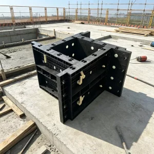 Adjustable Size Plastic Square Column Formwork Plastic Steel Composite Concrete Column Mould for Building Construction