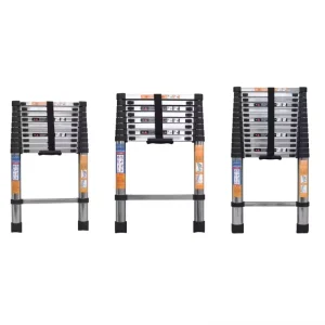 Adjustable Stainless Steel Telescopic Ladder with Anti Slip Steps Lightweight Extension Ladder