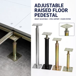 Adjustable Steel Raised Access Floor Pedestal Floor Support for Data Center Office Server Room Commercial Raised Flooring System
