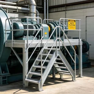 Adjustable Steel Support Bracket Anti-slip Steps Tank Exterior Maintenance Matched Steel Structure Ladders
