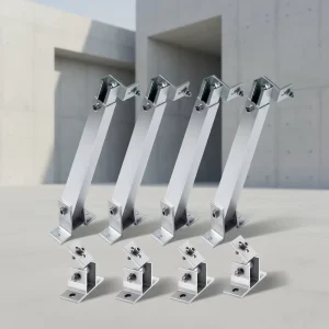 Adjustable Sunrack Bracket PV Panel Installation Support Anti Corrosion Aluminum Stainless Steel Anodized Mounting Solar System
