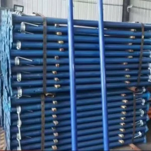 Adjustable Telescopic Dual-configuration Straight Steel Aluminum Alloy Support Column Blue Powder Coating for Warehouse Use Prop