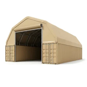 Ai Heavy Duty No Foundation Relocatable Wind and Snow Rated A-Frame Container Shelter for Container Yard Freight Storage