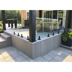 Aleader Modern Stainless Steel 2205 Adjustable Glass Railing Spigot Flooring Mounted Villa Porch Handrails Outdoor 5 Year
