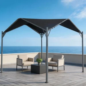 All Steel Frame Diamond Shape Soft Top Gazebo Outdoor Patio Canopy Shelter with Powder Coated Finish