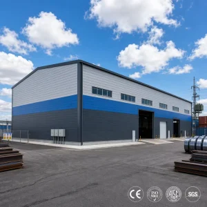 Alloy Steel Rigid-Frame Structure Building for Insulated Production Hall, DIN Standard, Oceania