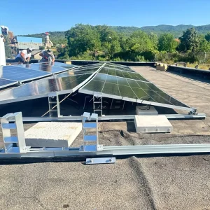 Aluminium Non-Penetrating Flat Roof West East Solar Mounting Systems Ground Solar Panel Bracket Solar Ballasted