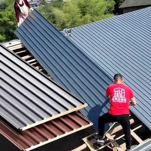 Aluminium Polyurethane PU Insulation Sandwich Roof Panels for Prefab House Warehouse Workshop