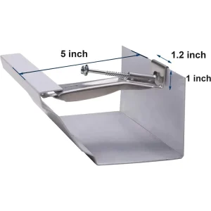Aluminum 5 Inch Rain Hidden K Style T Bar Gutter Hangers With Screw