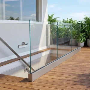 Aluminum Alloy Base Shoe Channel for Outdoor Balcony Frameless Glass Balustrade Decking