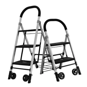 Aluminum Alloy Industrial Folding Step Ladders Multi Purpose Hospital Kitchen Use Work Platform 154cm Height 120kg Load Capacity