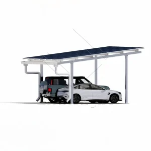 Aluminum Alloy Solar Carport Rack Bolt on Connection CE Certified Anodized Surface Warranty for Easy