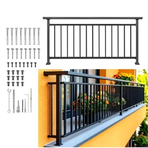 Aluminum Alloy Stainless Steel Railing System for Balcony Deck Patio, Custom Material & Color, 2-year Warranty